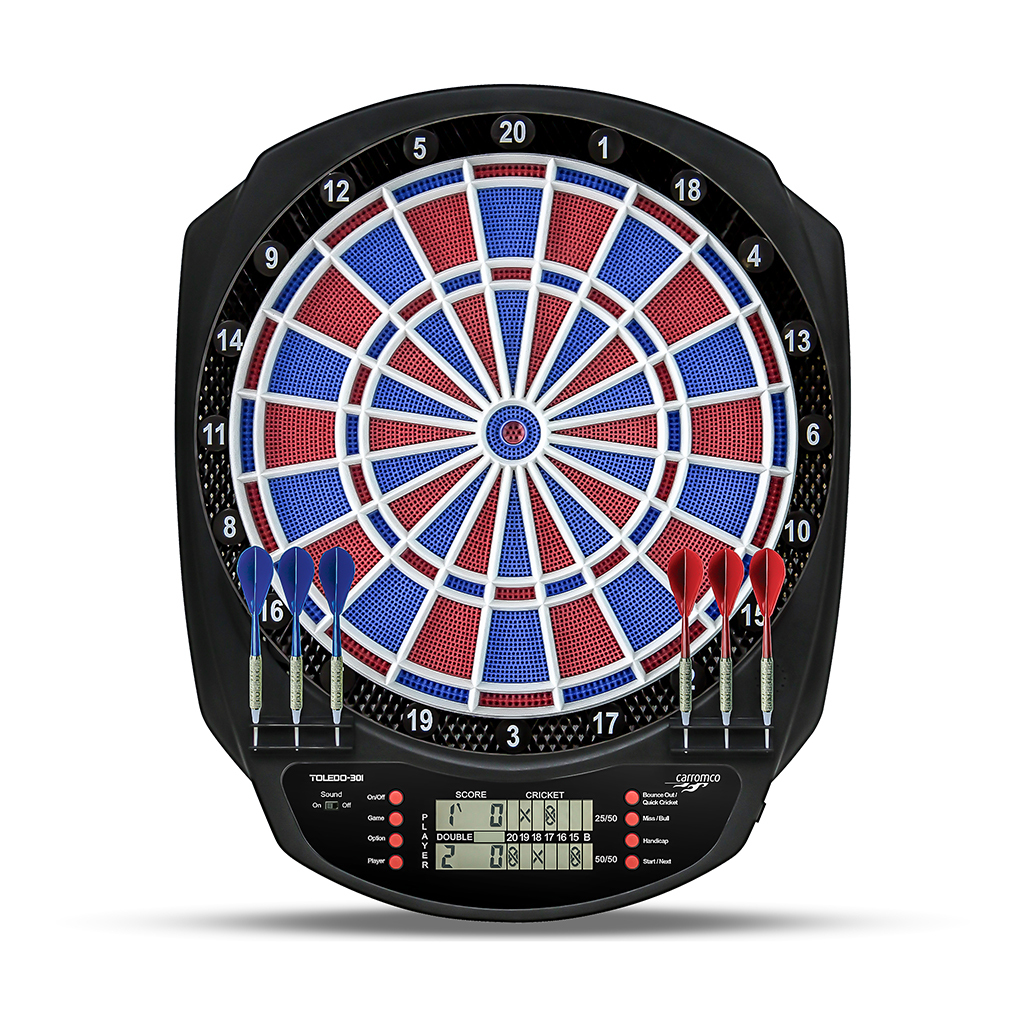 [92019] Carromco Zielscheibe TOLEDO-301 elektronisches Dartboard - Dartscheibe mit LCD Display