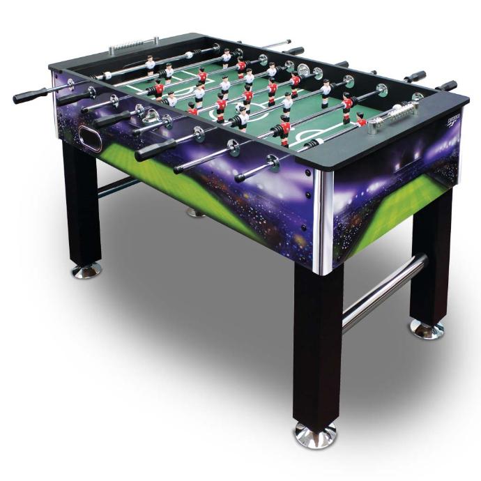[05075] Carromco Kickertisch Arena-XT – Profi Kicker Tischfußball in blauem Design