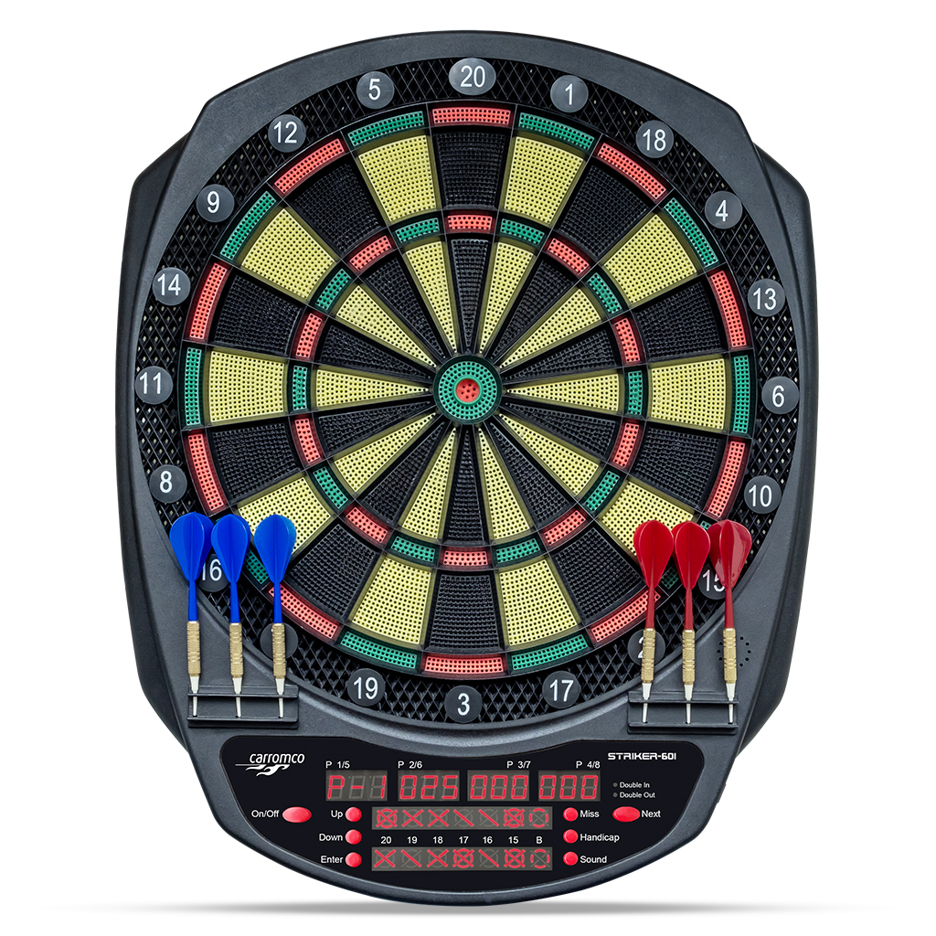[92645] Striker-601 elektronische Dartscheibe mit Adapter | Carromco