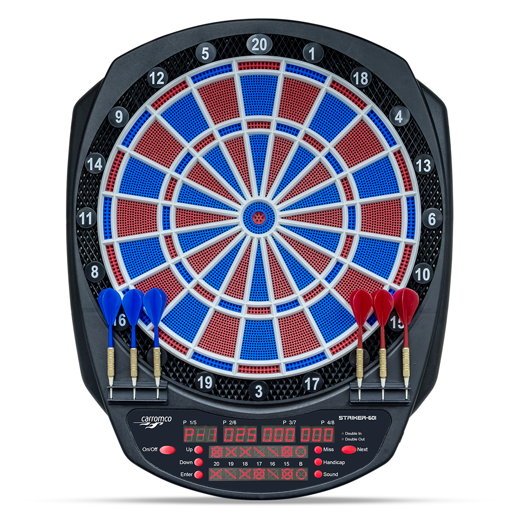 [92646] Striker-601 elektronische Dartscheibe | 2-Loch Abstand | Carromco