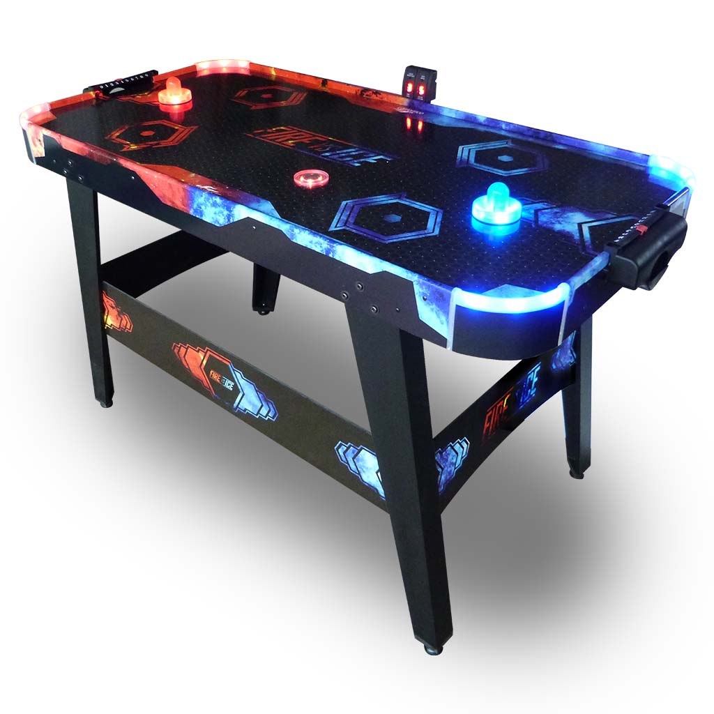 [04031] Carromco Air Hockey Table Fire vs. Ice with LED Pucks & Pushers