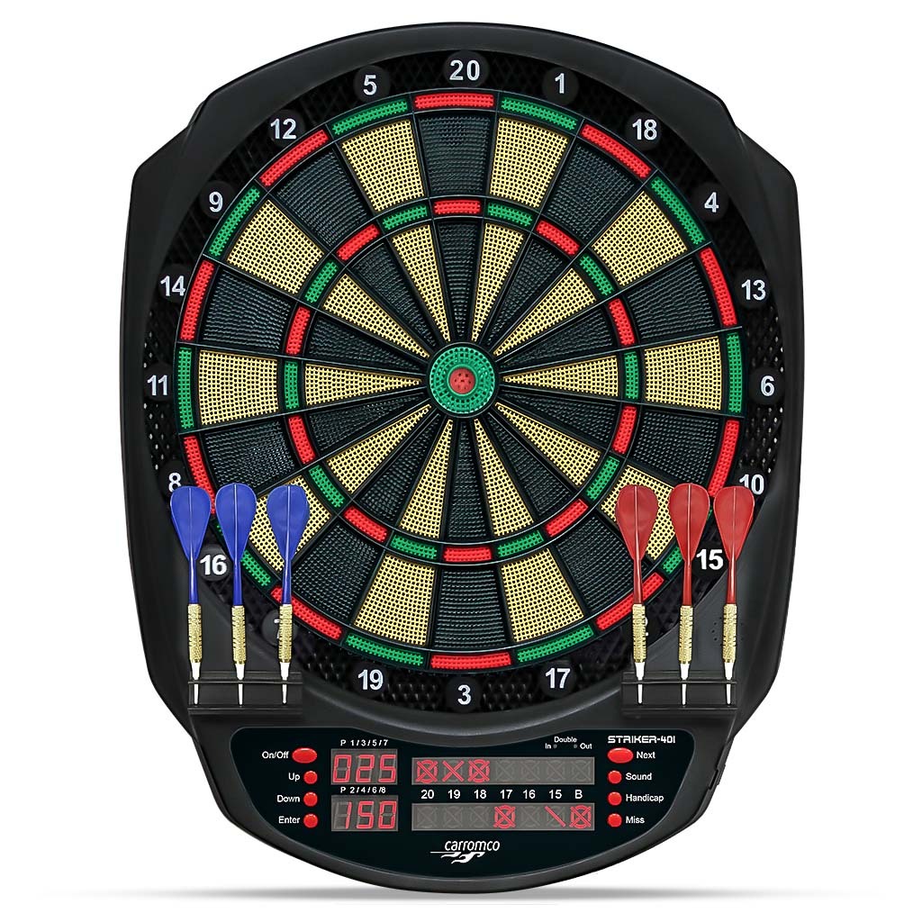 Carromco Zielscheibe Dartboard STRIKER-401 – Elektronische Dartscheibe, Dart